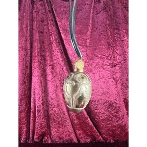 Vintage Christmas - Handblown Glass Ornament - Gold Glitter Spindle - KSA - 2.5"